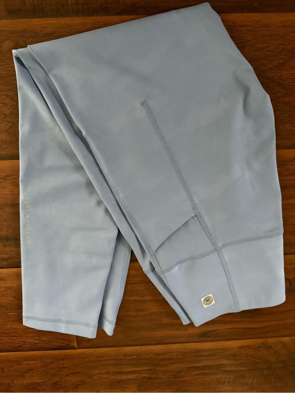 Peter Millar Light Blue Performance Leggings with Logo